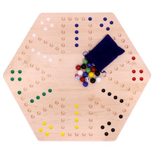 Load image into Gallery viewer, Aggravation Wahoo Marble Board Game, Double-Sided, Hand Painted

