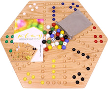 Load image into Gallery viewer, Aggravation Wahoo Marble Board Game, Double-Sided, Hand Painted

