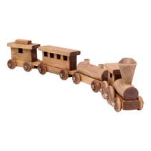 Load image into Gallery viewer, Wooden Toy Train Play Set, 24&quot; Long, Kid-Safe Finish, Amish-Made
