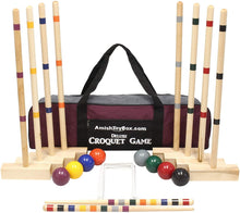 Load image into Gallery viewer, Amish-Made Family Tradition Croquet Set, 8-Player Wooden Croquet Game
