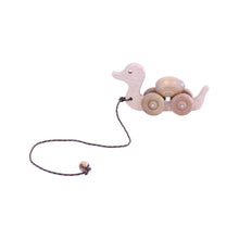 Load image into Gallery viewer, Wooden Duck Pull Toy for Toddlers, Rolling Wheels and Rotating Egg
