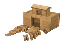 Load image into Gallery viewer, Wooden Noah&#39;s Ark Toy with 14 Toy Animals, Amish-Made
