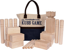 Load image into Gallery viewer, Amish-Made Deluxe Hard Maple Wood Kubb Game, Official Size Set
