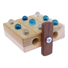 Load image into Gallery viewer, Wooden Marble Tic Tac Toe Game with Built-in Storage for Marbles
