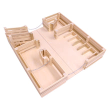 Load image into Gallery viewer, Amish-Made Wooden Folding Stock Yard Farm Toy, Unfinished
