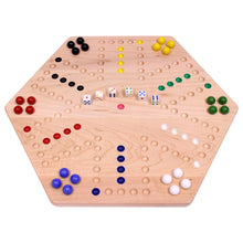 Load image into Gallery viewer, Aggravation Wahoo Marble Board Game, Double-Sided, Hand Painted
