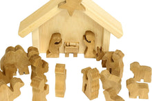 Load image into Gallery viewer, AmishToyBox.com Wooden Nativity Manger Scene Set, 14 Pieces
