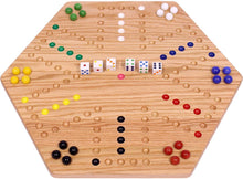 Load image into Gallery viewer, Aggravation Wahoo Marble Board Game, Double-Sided, Hand Painted
