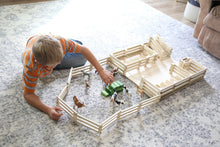Load image into Gallery viewer, Amish-Made Wooden Folding Stock Yard Farm Toy, Unfinished
