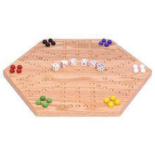 Load image into Gallery viewer, Solid Oak 16&quot; Wide Aggravation Game Board, Unpainted Holes, Double-sided
