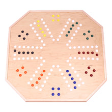 Load image into Gallery viewer, Wooden Marble Chase Board Game Set - 25&quot; Wide Board - Double-Sided
