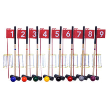 Load image into Gallery viewer, Amish-Made Deluxe Flag Croquet Golf Game Set, With Duffel Carry Bag
