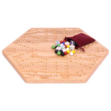 Load image into Gallery viewer, Solid Oak 16&quot; Wide Aggravation Game Board, Unpainted Holes, Double-sided

