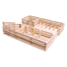 Load image into Gallery viewer, Amish-Made Wooden Folding Stock Yard Farm Toy, Unfinished
