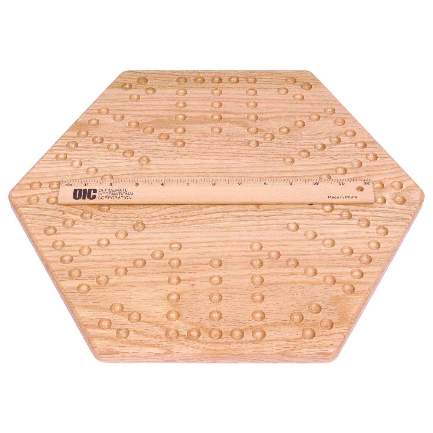 Solid Oak 16" Wide Aggravation Game Board, Unpainted Holes, Double-sided