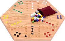 Load image into Gallery viewer, Aggravation Wahoo Marble Board Game, Double-Sided, Hand Painted
