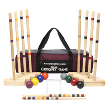 Load image into Gallery viewer, Amish-Made Family Tradition Croquet Set, 8-Player Wooden Croquet Game
