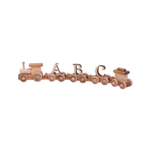 Load image into Gallery viewer, Wooden Name Train Toy, Custom Personalized ABC Letter Train, Amish-Made
