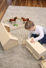 Load image into Gallery viewer, Wooden Amish-Made Ranch Shed Barn Toy, Unfinished Wood
