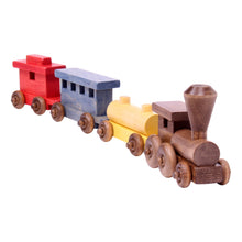 Load image into Gallery viewer, Wooden Toy Train Play Set, 24&quot; Long, Kid-Safe Finish, Amish-Made
