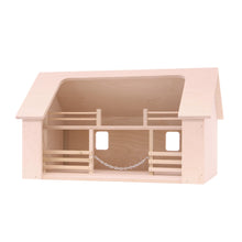 Load image into Gallery viewer, Wooden Amish-Made Ranch Shed Barn Toy, Unfinished Wood
