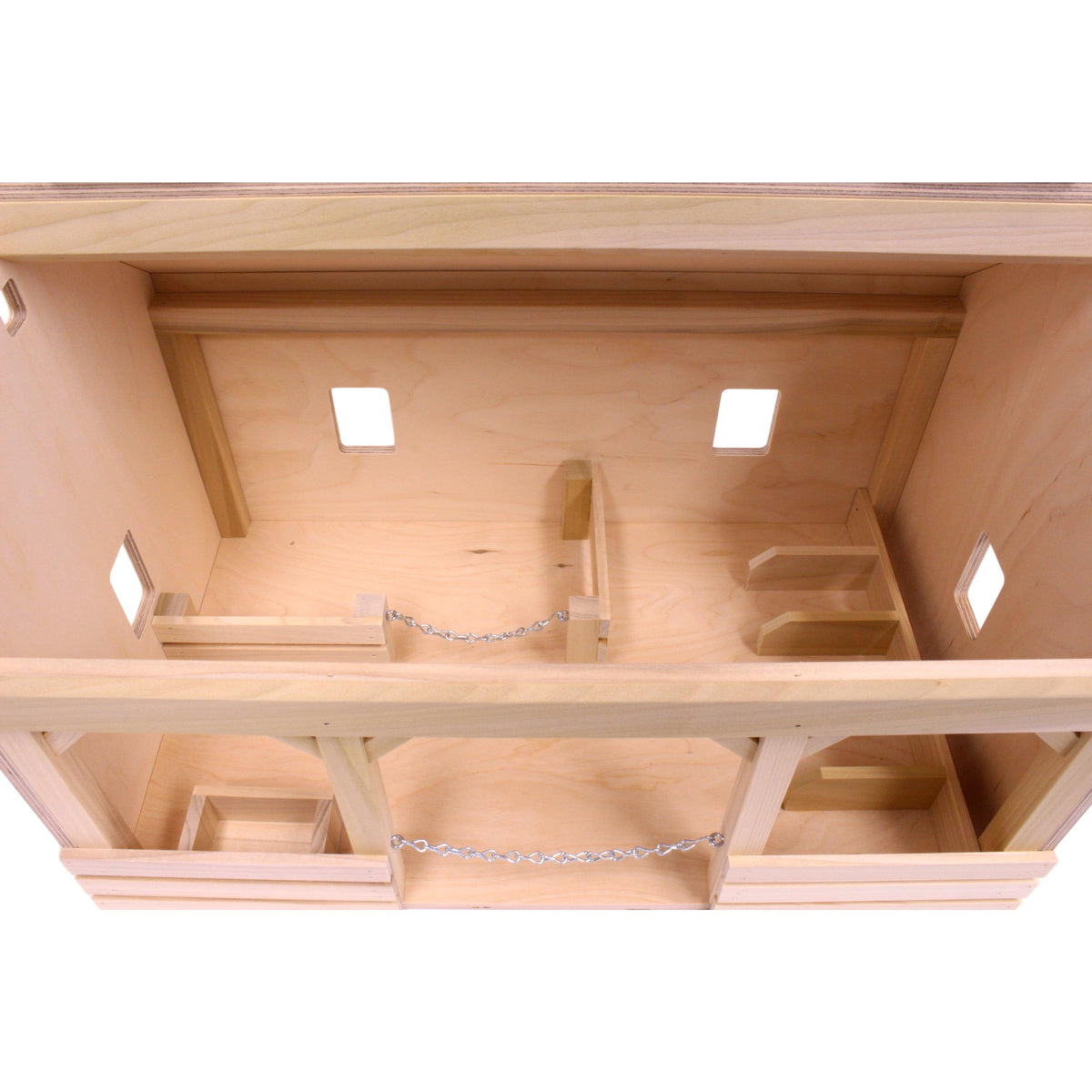 AmishToyBox Large A-Frame Wooden Toy Barn with Hay Loft