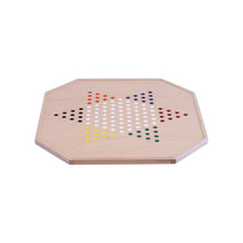 Load image into Gallery viewer, Aggravation and Chinese Checkers Combo Game Board Set - 25&quot; Wide - Maple Wood - with Large 1&quot; Marbles and Dice
