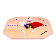 Load image into Gallery viewer, Wooden Marble Chase Board Game Set - 25&quot; Wide Board - Double-Sided
