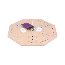 Load image into Gallery viewer, Wooden Marble Chase Game Set - Double-Sided 23&quot; Wide Board
