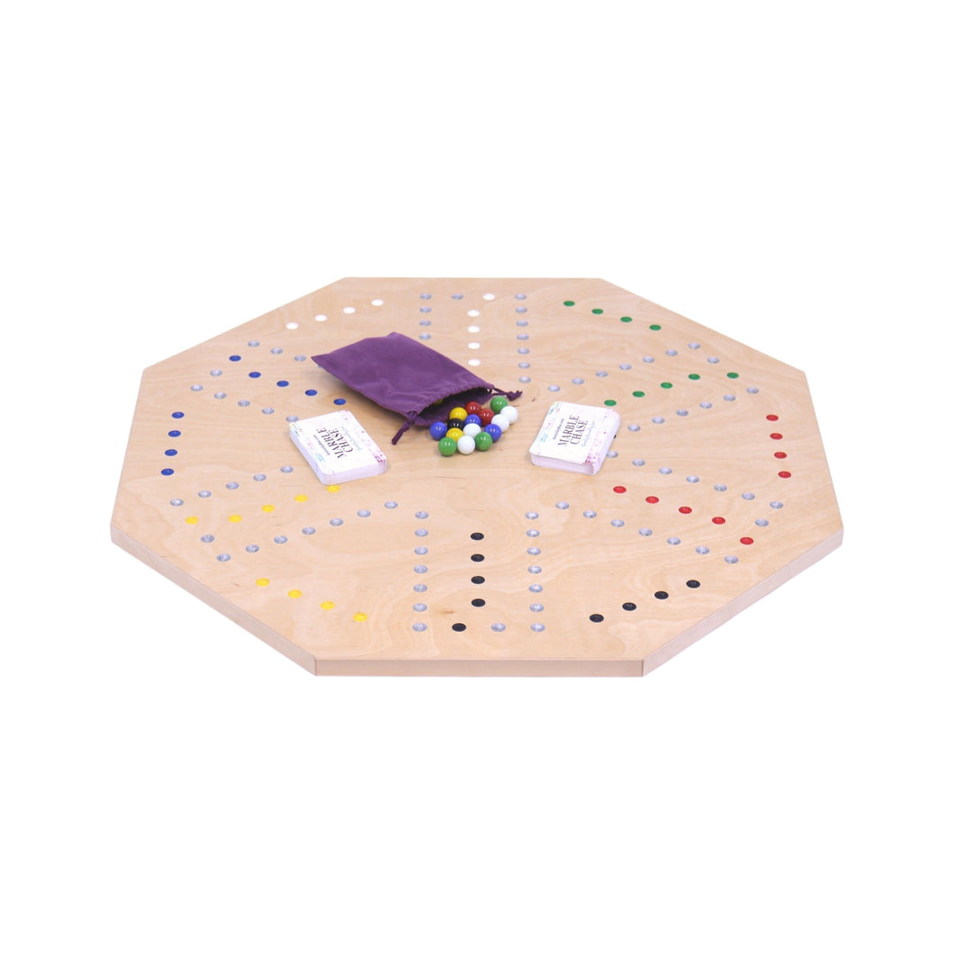 Wooden Marble Chase Game Set - Double-Sided 23
