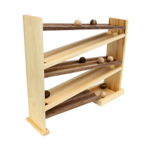 Load image into Gallery viewer, Wooden Ball Roller Racetrack Toy, Amish-Made, with 8 Wooden Balls
