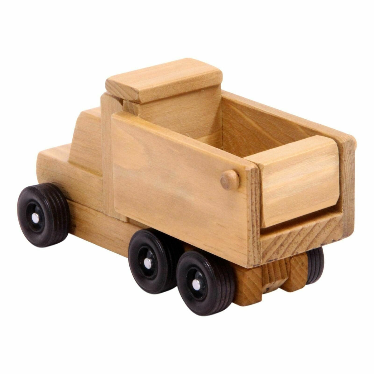 Amish-Made Solid Wood Toy Dump Truck – Small or Large