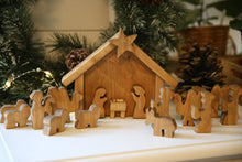Load image into Gallery viewer, AmishToyBox.com Wooden Nativity Manger Scene Set, 14 Pieces
