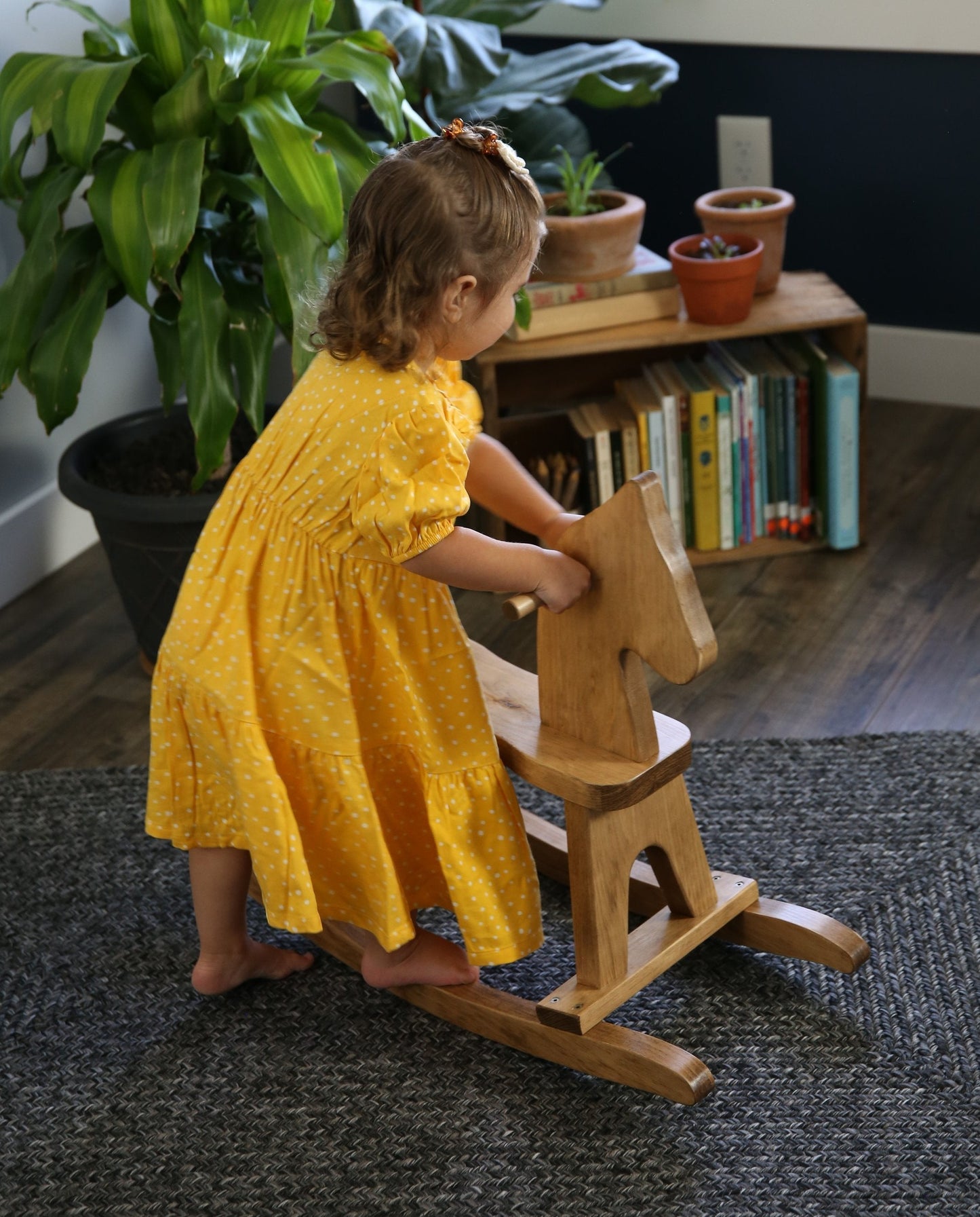 Wooden Rocking Horse Toddler Toy, Amish-Made, Child-Safe Finish