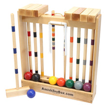 Load image into Gallery viewer, Amish-Made Family Tradition Croquet Set, 8-Player Wooden Croquet Game
