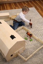 Load image into Gallery viewer, Amish-Made Large Wooden Hip-Roof Barn Toy, Unfinished
