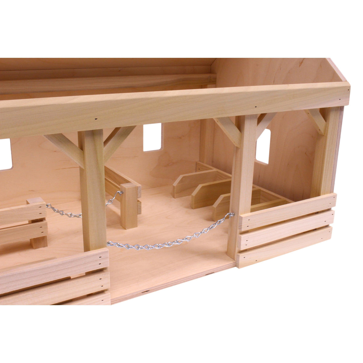 AmishToyBox Large A-Frame Wooden Toy Barn with Hay Loft