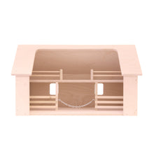 Load image into Gallery viewer, Wooden Amish-Made Ranch Shed Barn Toy, Unfinished Wood
