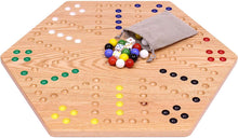 Load image into Gallery viewer, Aggravation Wahoo Marble Board Game, Double-Sided, Hand Painted
