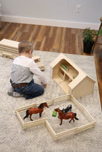 Load image into Gallery viewer, Wooden Folding Corral Fence Toy, Amish-Made, Unfinished Wood
