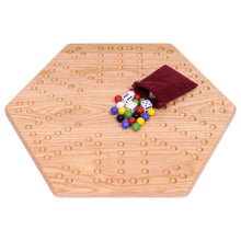 Load image into Gallery viewer, Solid Oak 16&quot; Wide Aggravation Game Board, Unpainted Holes, Double-sided
