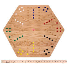 Load image into Gallery viewer, Aggravation Wahoo Marble Board Game, Double-Sided, Hand Painted
