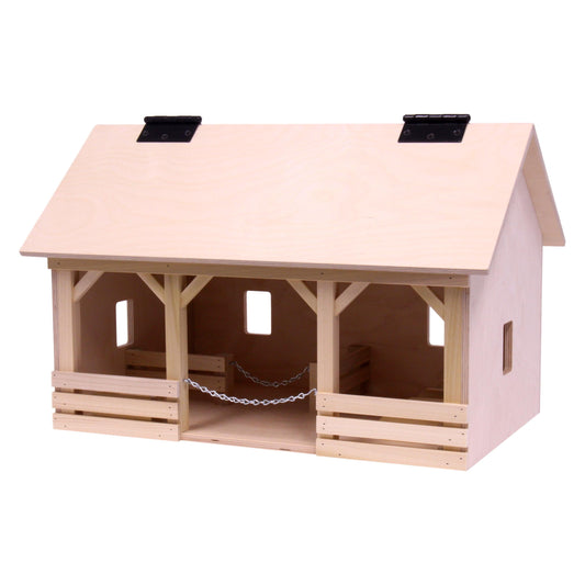 AmishToyBox Large A-Frame Wooden Toy Barn with Hay Loft