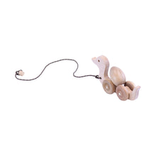 Load image into Gallery viewer, Wooden Duck Pull Toy for Toddlers, Rolling Wheels and Rotating Egg
