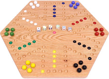 Load image into Gallery viewer, Aggravation Wahoo Marble Board Game, Double-Sided, Hand Painted
