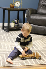 Load image into Gallery viewer, Amish-Made Wooden Log Semi Truck Toy, With Removable Logs
