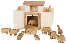Load image into Gallery viewer, Wooden Noah&#39;s Ark Toy with 14 Toy Animals, Amish-Made
