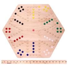 Load image into Gallery viewer, Aggravation Wahoo Marble Board Game, Double-Sided, Hand Painted
