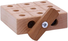 Load image into Gallery viewer, Wooden Marble Tic Tac Toe Game with Built-in Storage for Marbles
