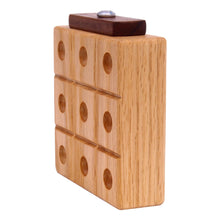 Load image into Gallery viewer, Wooden Marble Tic Tac Toe Game with Built-in Storage for Marbles
